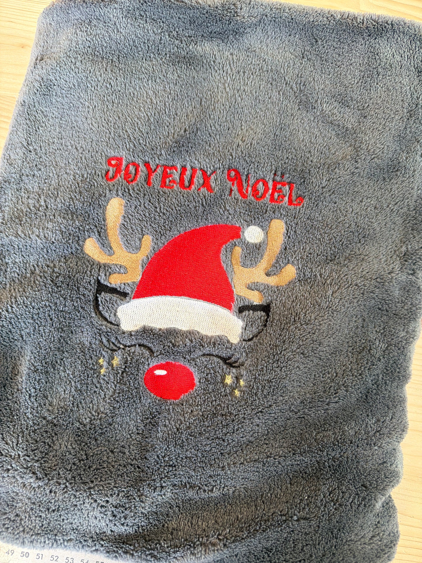 plaid gris joyeux noel