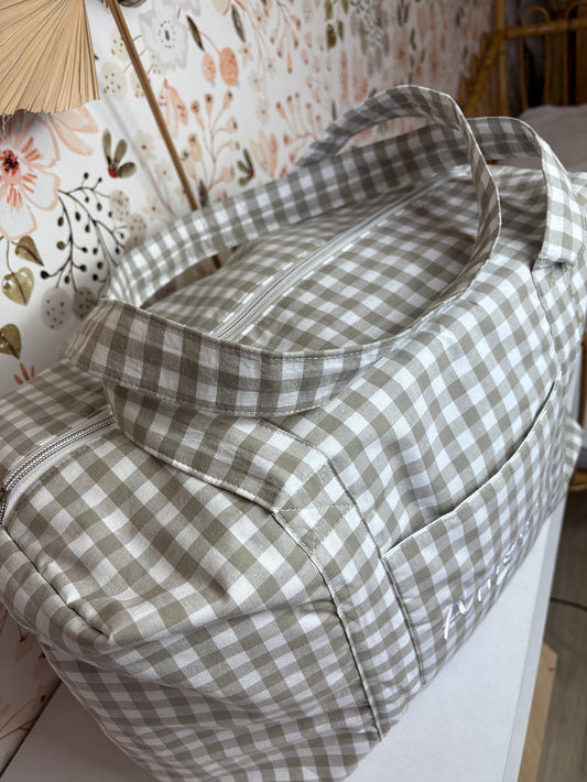 Sac à langer Eva carreaux amour