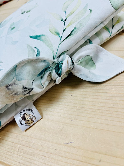 Protège carnet de santé eucalyptus