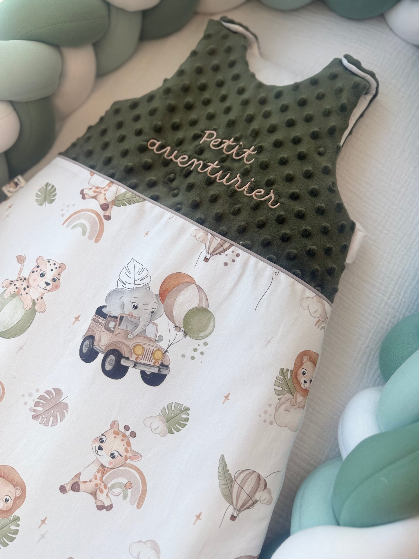 Gigoteuse personnalisée 2 tissus