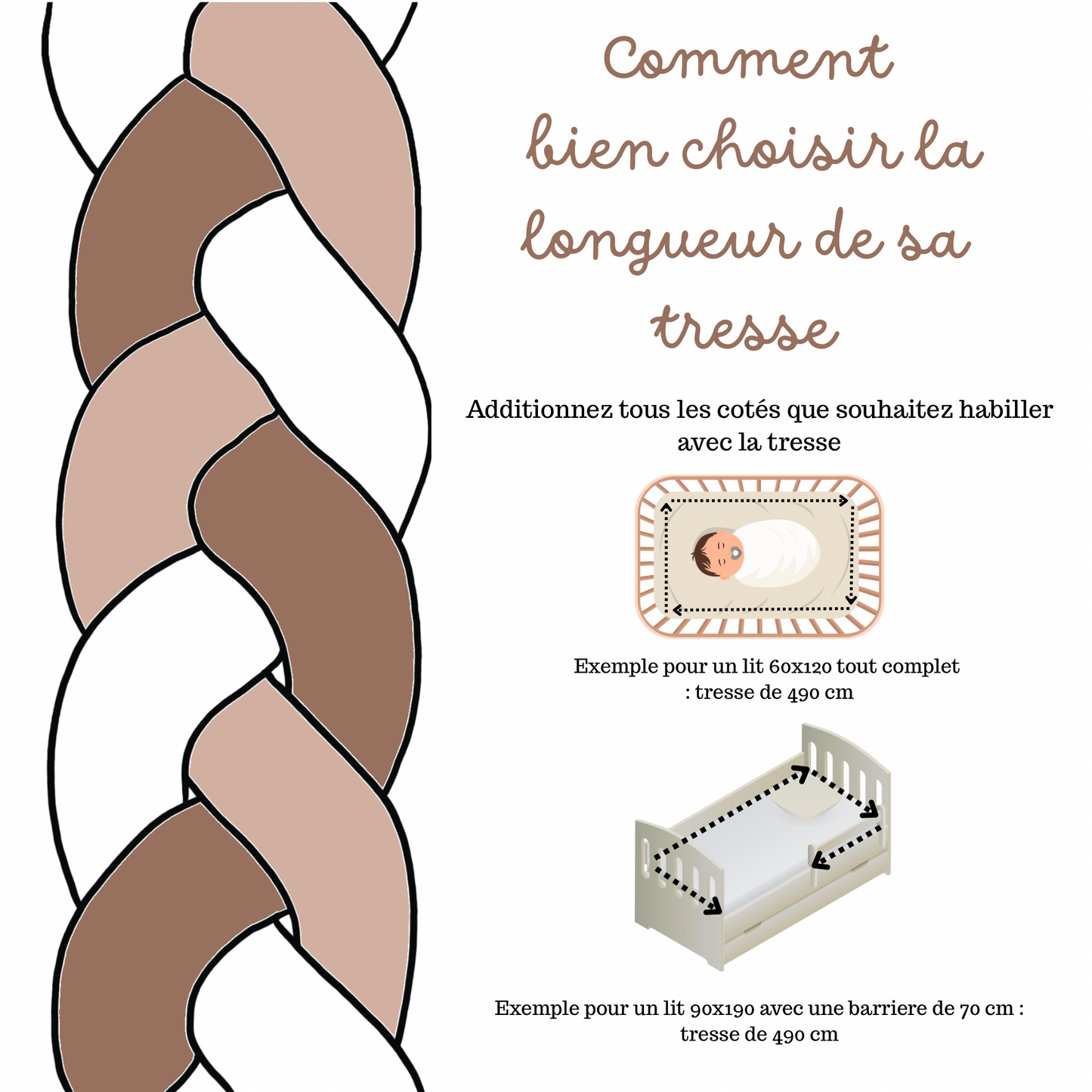 Tresse de lit 3 brins