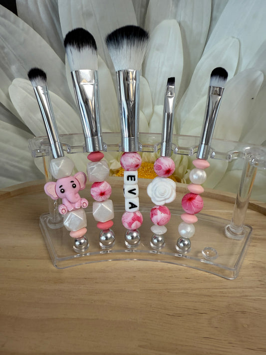 Pinceaux personnalisé 5 pièces argent