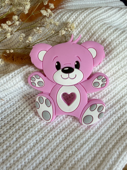 Jouet en silicone ours fushia