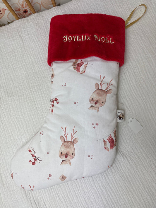 Chaussette de Noël renne