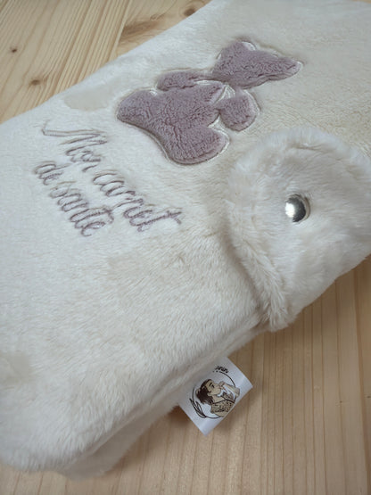 Protége carnet de santé ours