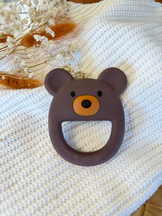 Jouet en silicone ours marron