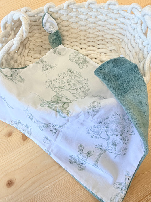 Nanin toile de jouy doudous vert