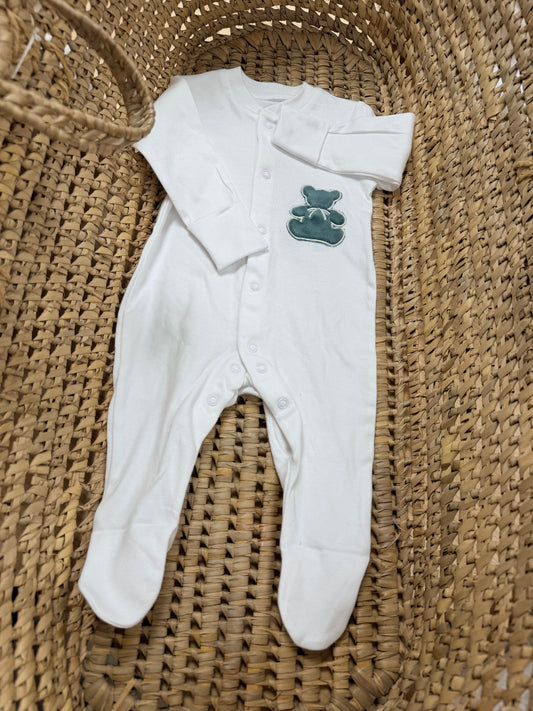 pyjama 0-3 mois ourson vert