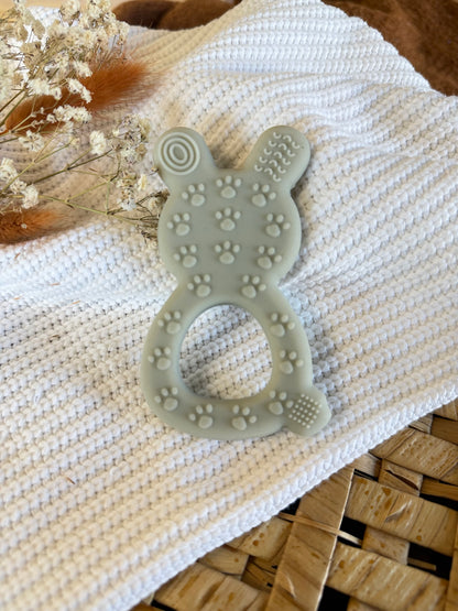 Jouet en silicone lapin gris