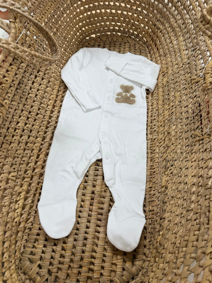pyjama 0-3 mois ourson beige