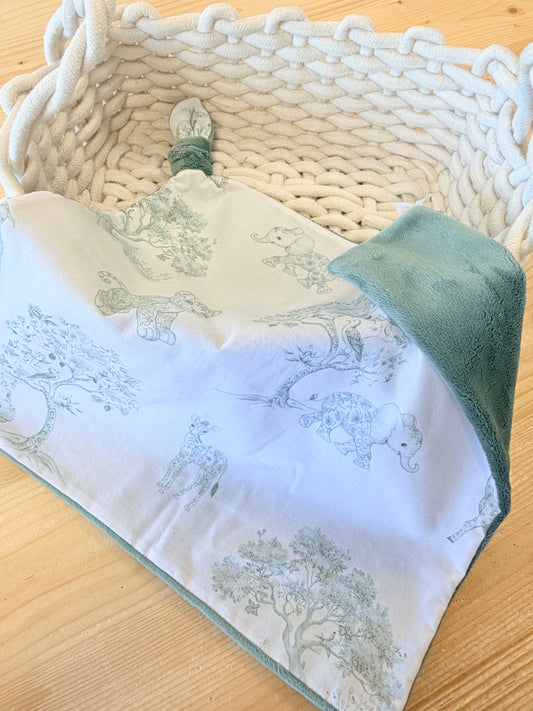 Nanin toile de jouy savane vert