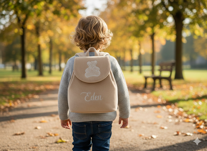 Sac à dos ours brodé