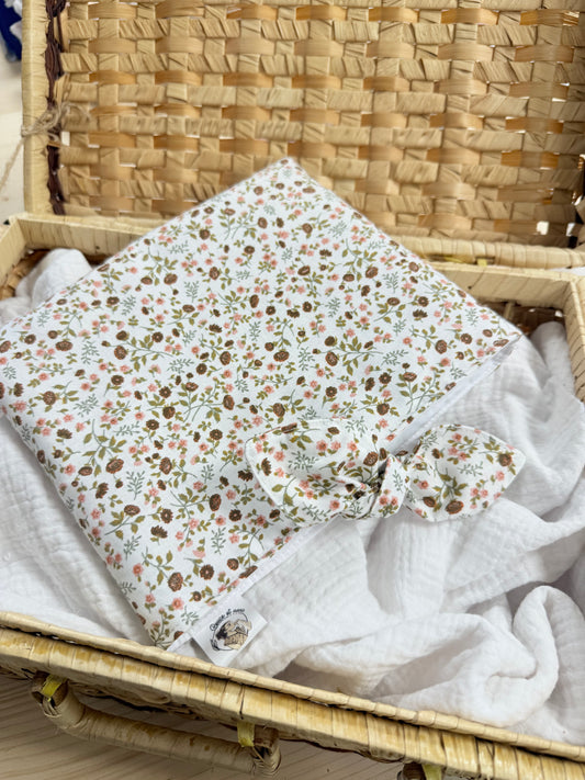 Pochette à livre poche fleurettes