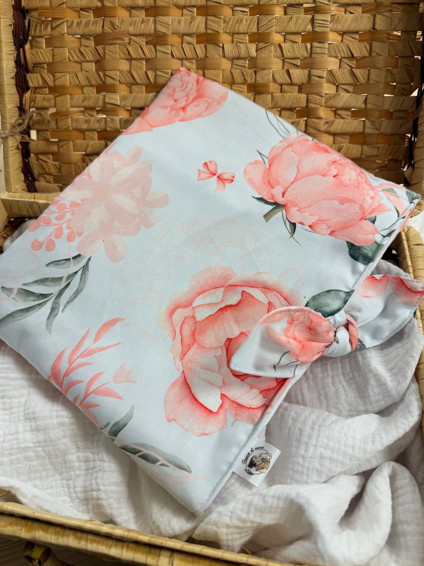 Pochette à livre broché pivoine