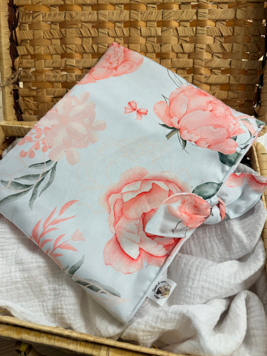 Pochette à livre broché pivoine